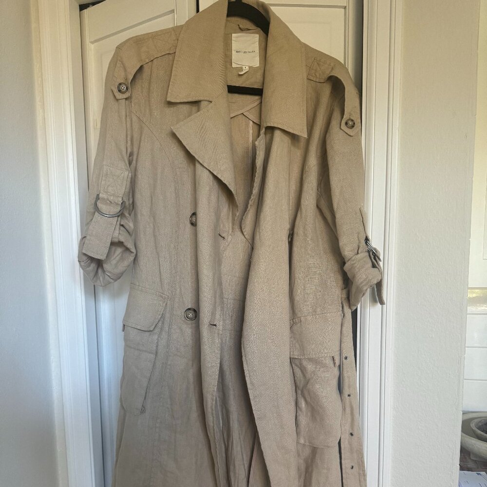 Avec Les Filles Linen Trench Coat